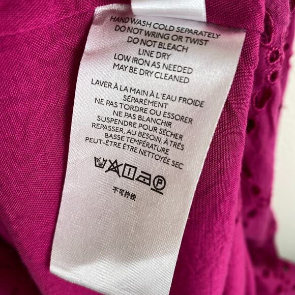 Maeve by Anthropologie Somerset Floral Eyelet Maxi Dress Size Medium Purple Pink - Picture 11 of 15